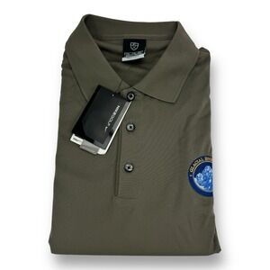 NWT Nike x Glacial Energy VI Brown Short Sleeve Polyester Polo Shirt Mens 2XL